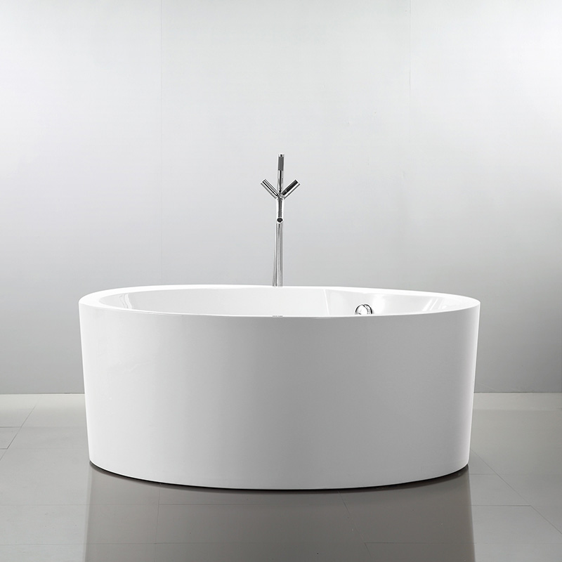 59”/1500mm Large Round Two Person Circular Acrylic Freestanding Bathtub 6810