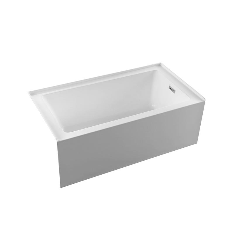 60 x 32 Acrylic Alcove Bathtub Deep soaking Right-hand drain in white