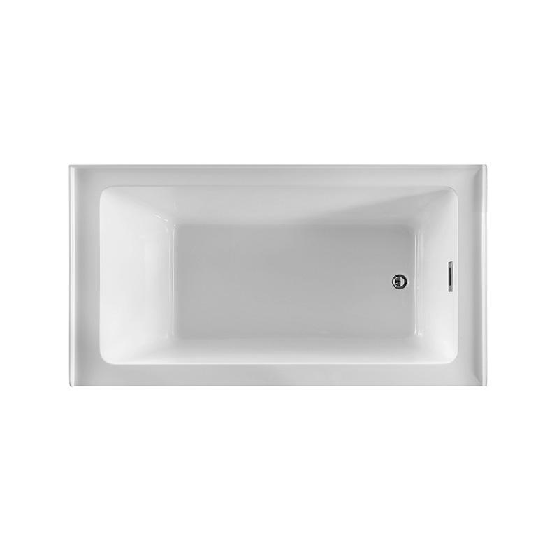 60 x 32 Acrylic Alcove Bathtub Deep soaking Right-hand drain in white