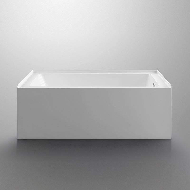 60 x 32 Drop in Acrylic Alcove Bathtub Left hand drain in Matte white