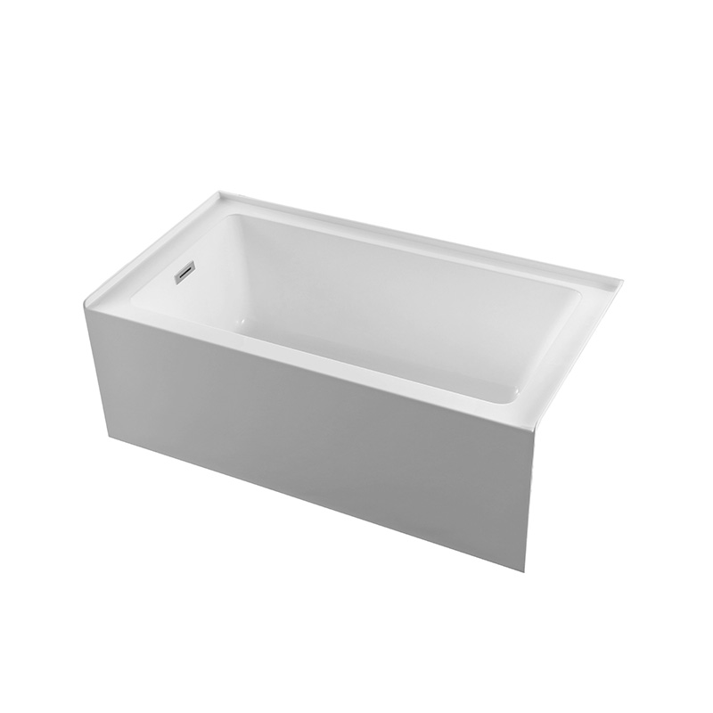 60 x 32 Drop in Acrylic Alcove Bathtub Left hand drain in Matte white