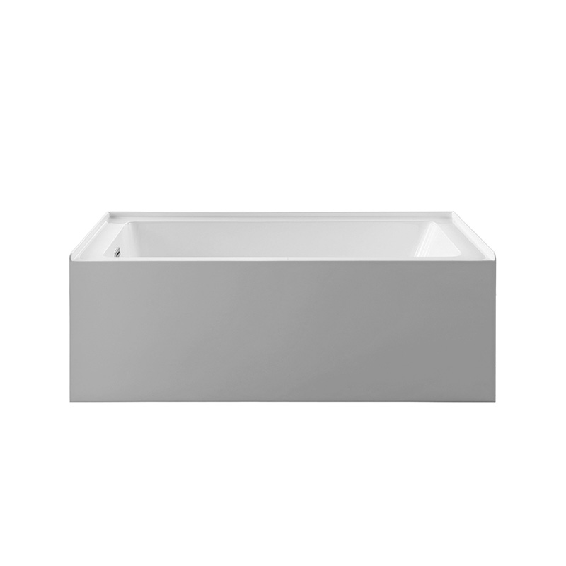 60 x 32 Drop in Acrylic Alcove Bathtub Left hand drain in Matte white