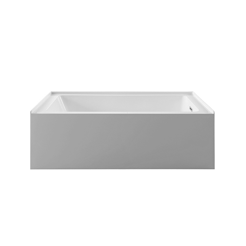 60 in. Right Hand Drain Rectangular Alcove soaking bathtub in White