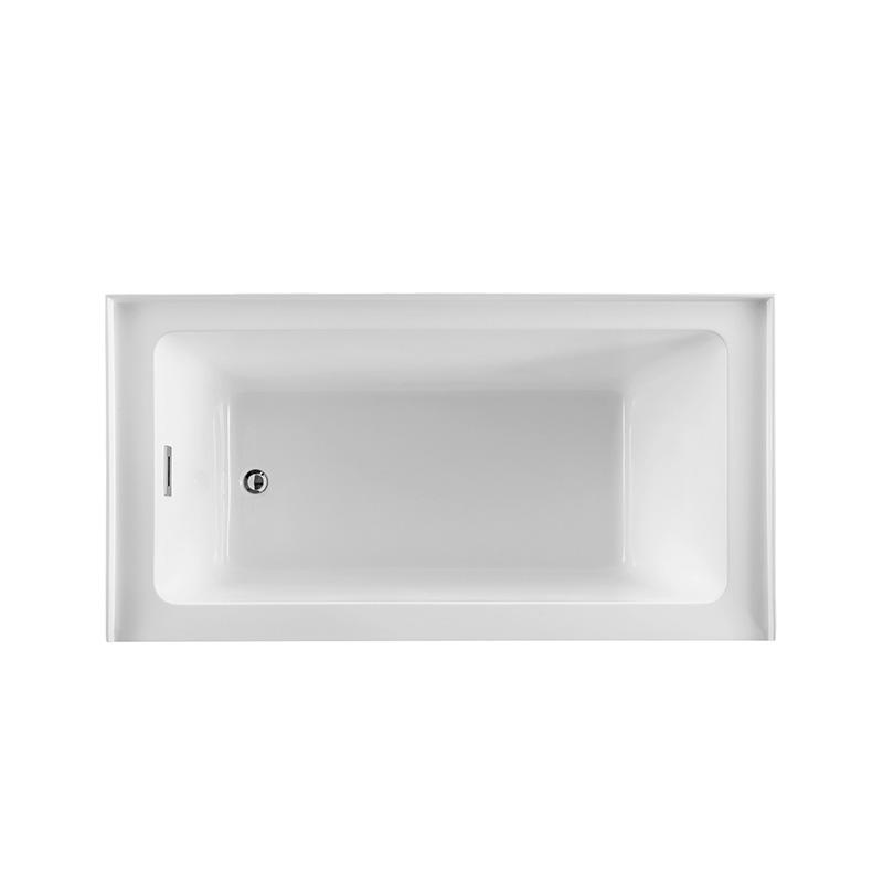60 x 30 inch Acrylic Alcove tub China Manufacturer, Left-hand Drain bathtub in white