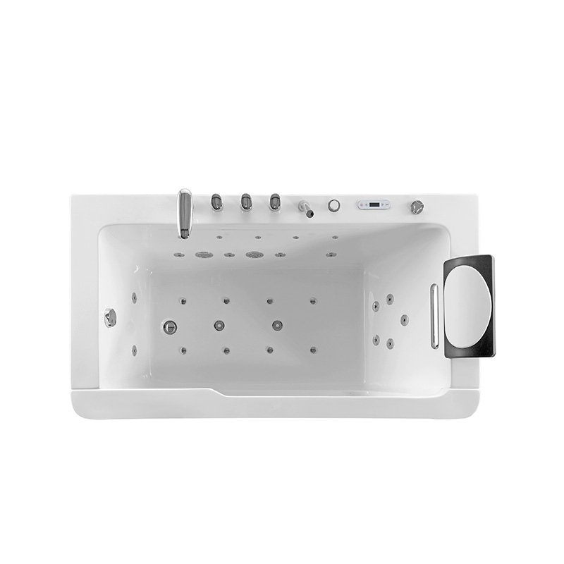 67 inch Rectangular Acrylic Whirlpool Massage Bathtub