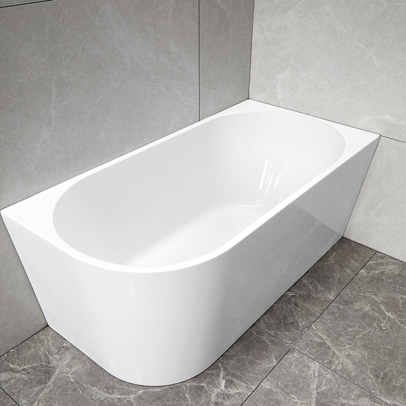 Freestanding Corner Bath Gloss White 1400 1500 1700