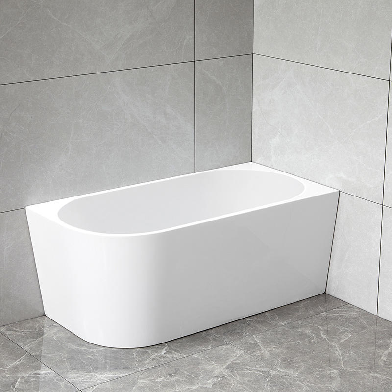 Freestanding Corner Bath Gloss White 1400 1500 1700