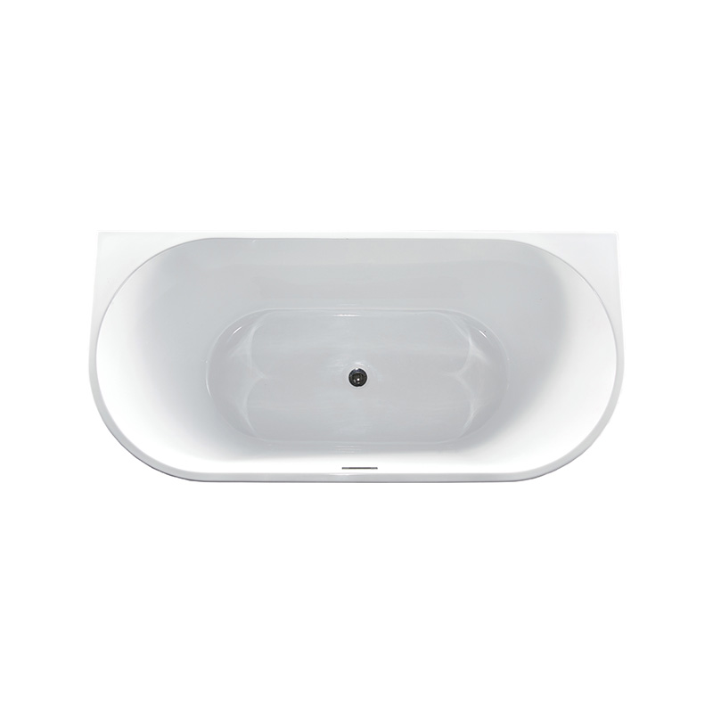 Modern stylish Back to Wall Acrylic Freestanding Bathtub 1300 1400 1500 1600 1700 1800