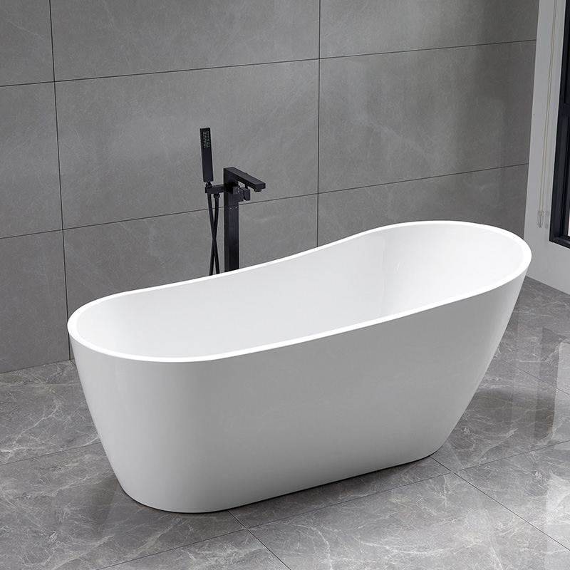 1500 1700 Stackable High back Acrylic Free standing Bathtub End Drain 
