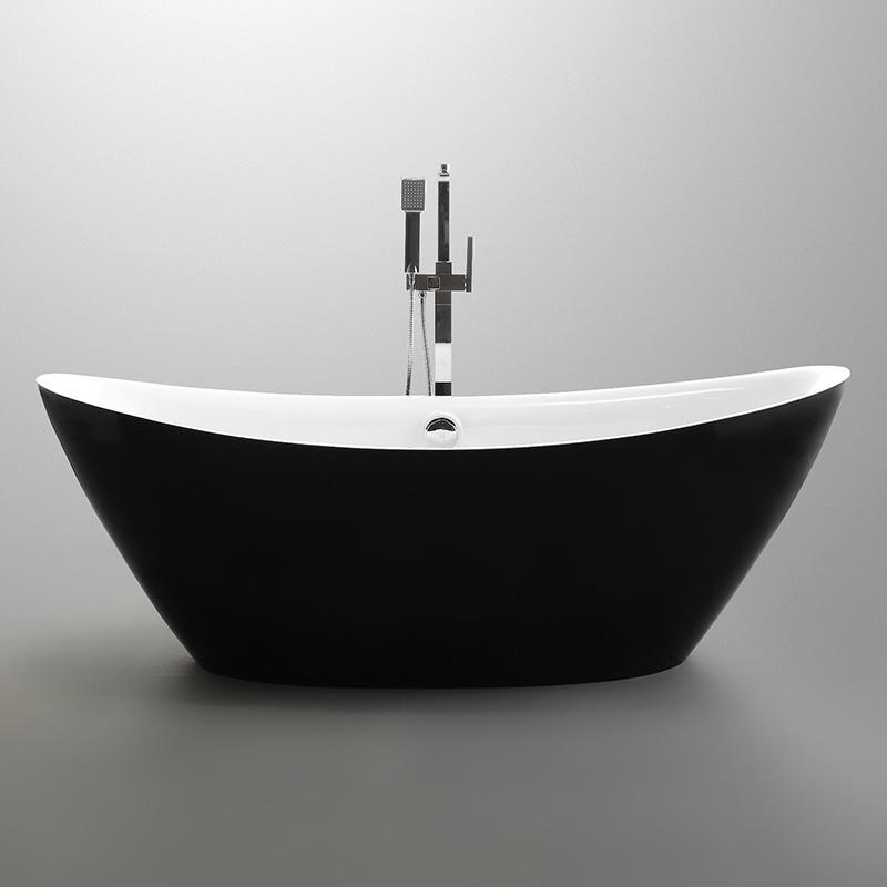 Long boat shaped Slipper Acrylic Freestanding bathtub