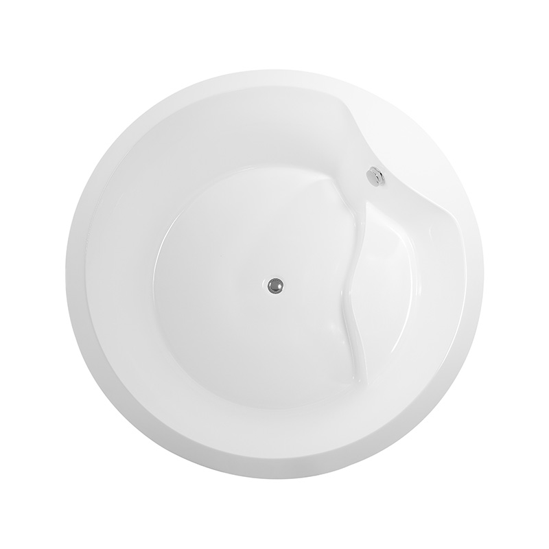 59”/1500mm Large Round Two Person Circular Acrylic Freestanding Bathtub 6810