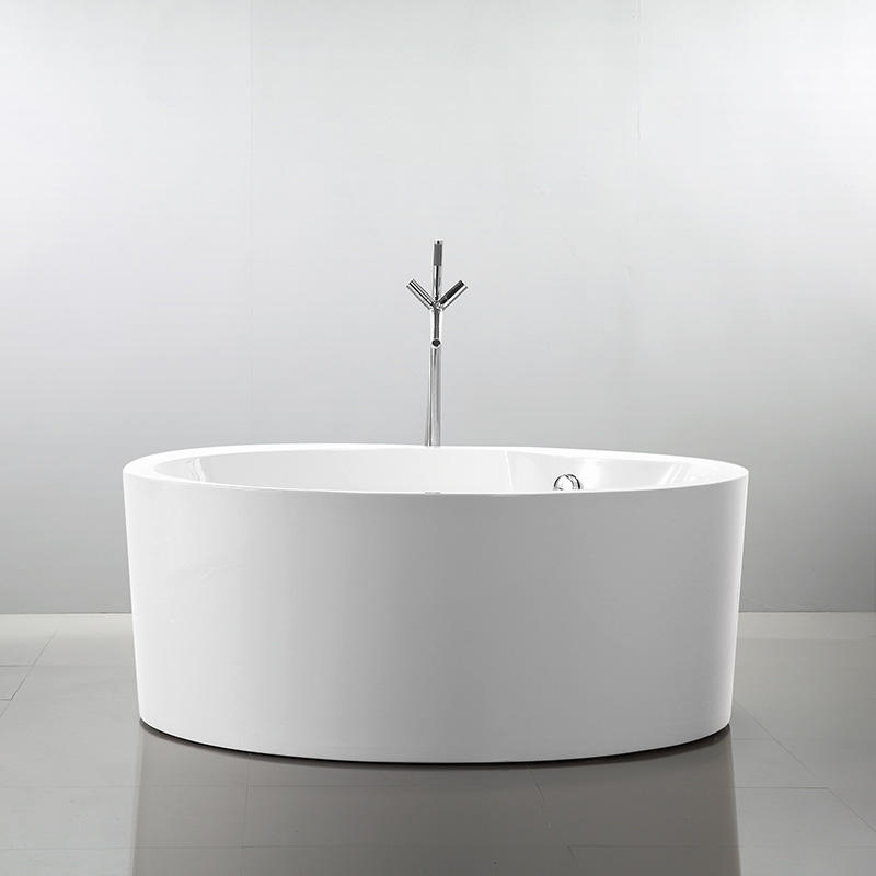 59”/1500mm Large Round Two Person Circular Acrylic Freestanding Bathtub 6810
