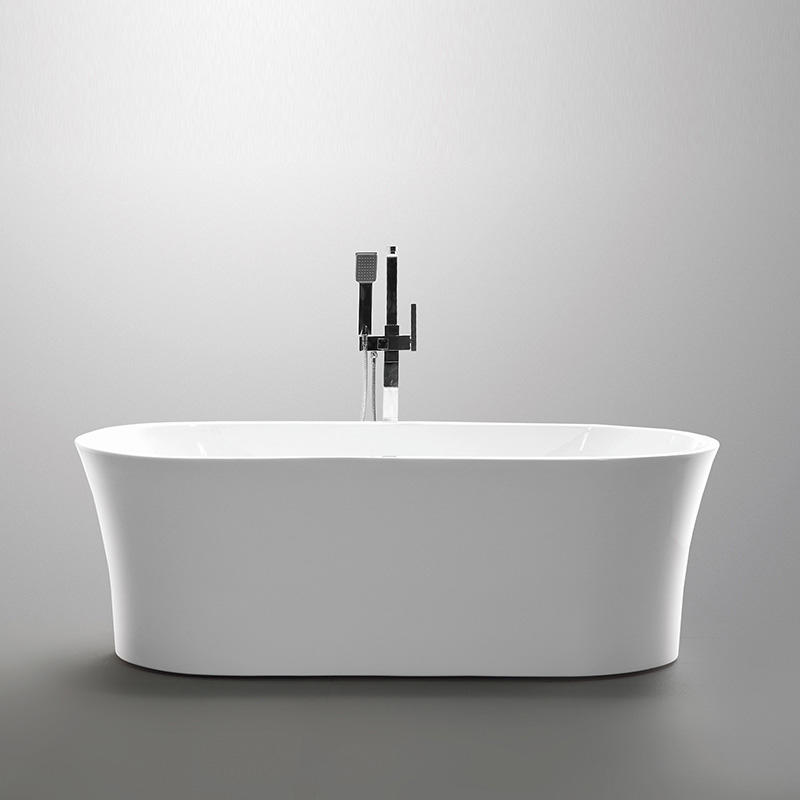 59” 63” 67”Oval Soaking Bathtub One Person Slotted Overflow Tub 6809