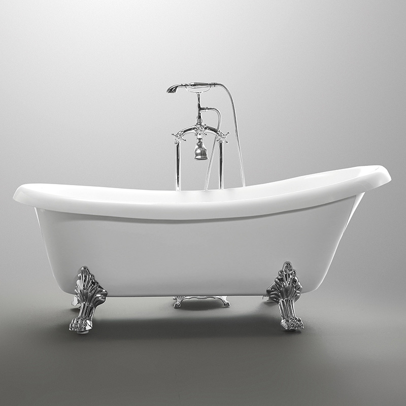 63 in. Vintage Freestanding Soaking Clawfoot tub