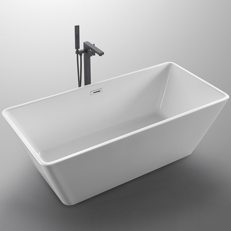 Italy design Rectangular square Acrylic Freestanding Bathtub 1500 1700