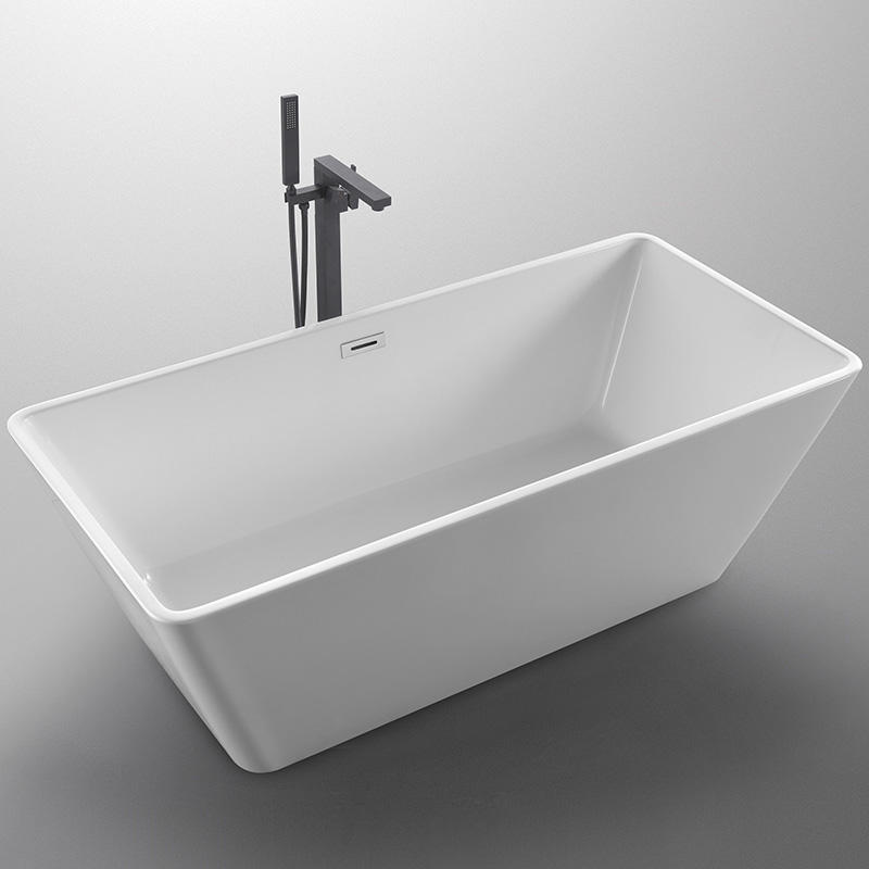 Italy design Rectangular square Acrylic Freestanding Bathtub 1500 1700