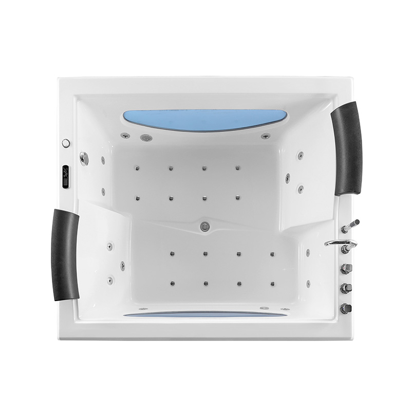 Acrylic Rectangular Whirlpool Massage bathtub 2 seater