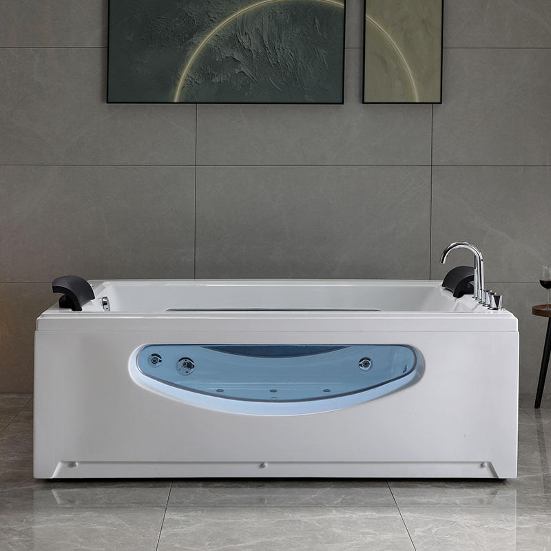 Acrylic Rectangular Whirlpool Massage bathtub 2 seater