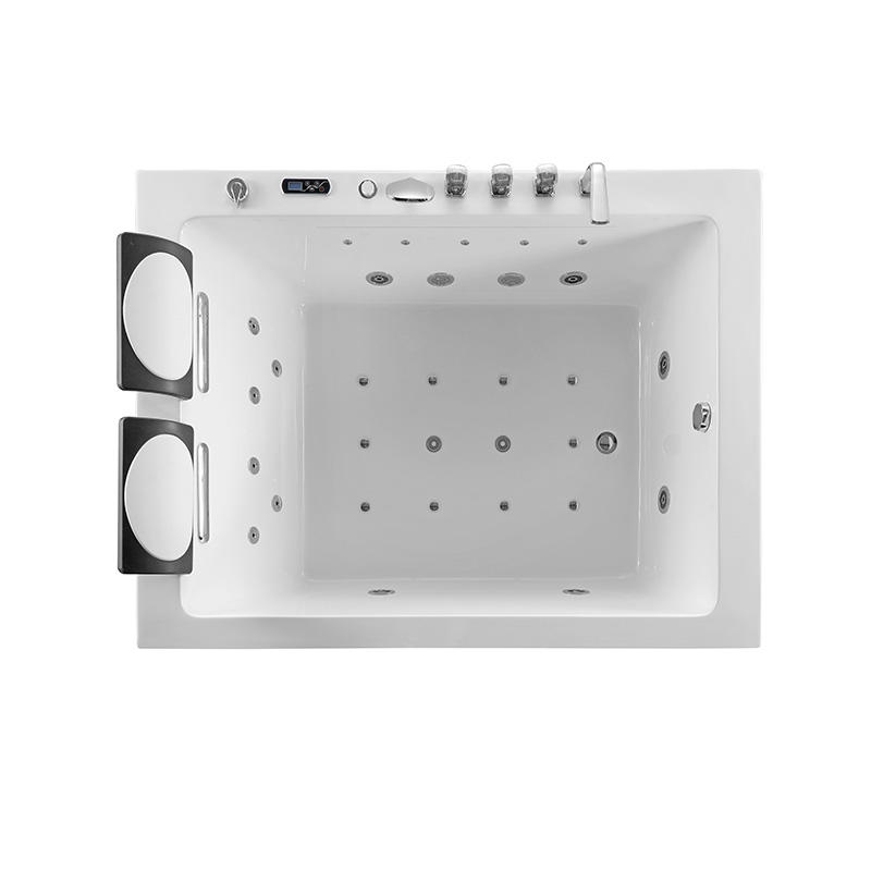 Rectangular Whirlpool Bath with LED 1700 x 1250 mm for 2 person