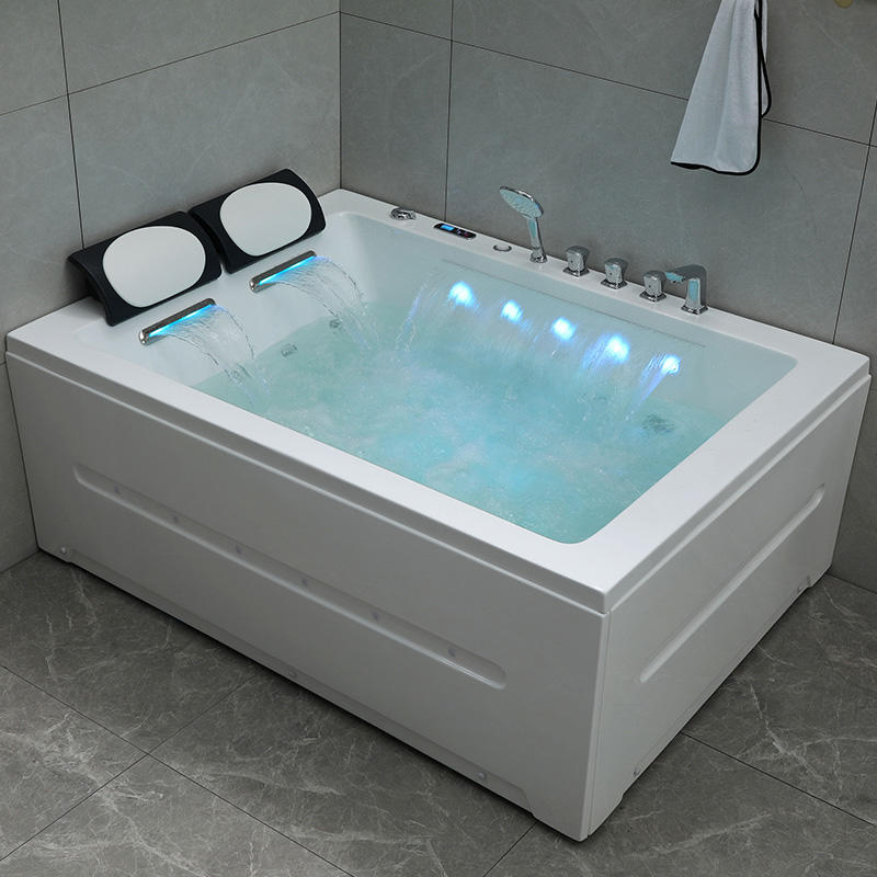 Rectangular Whirlpool Bath with LED 1700 x 1250 mm for 2 person