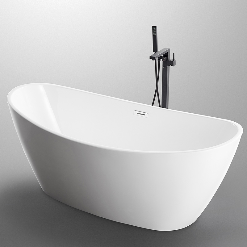 Double ended popular slipper Acrylic freestanding bathtub Stackable 59 67 inch