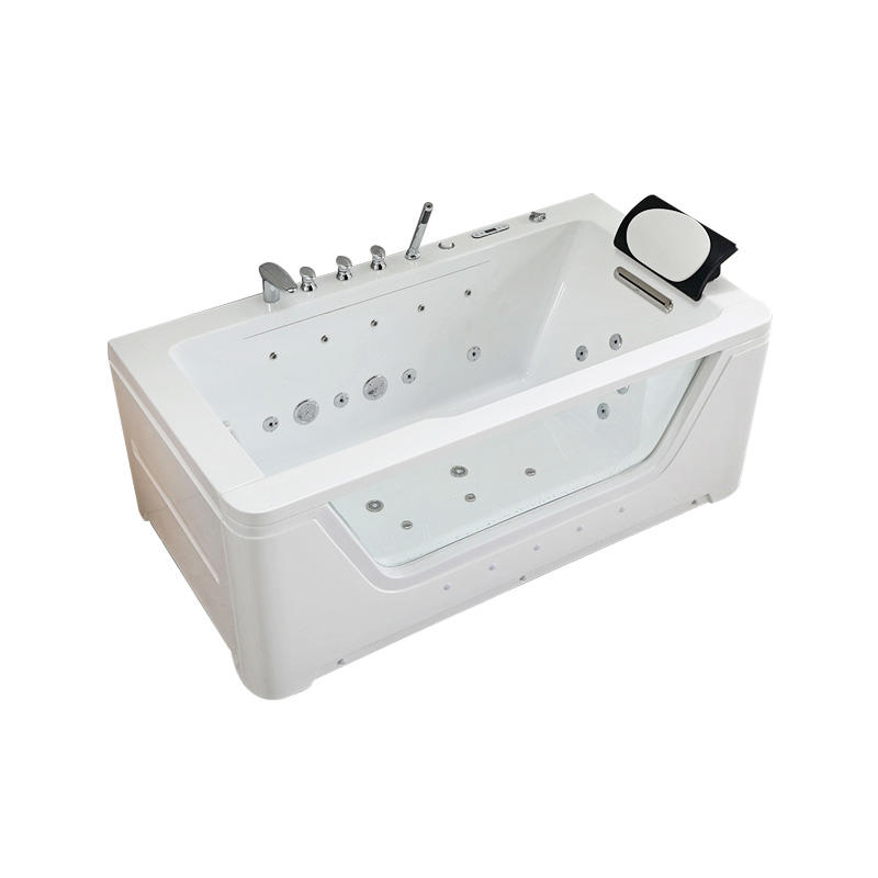 67 inch Rectangular Acrylic Whirlpool Massage Bathtub