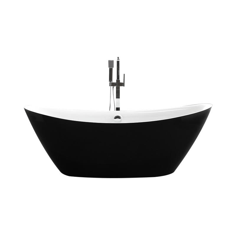 Long boat shaped Slipper Acrylic Freestanding bathtub