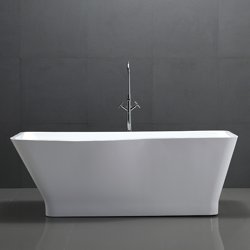 59” 67” Wave Rim Freestanding Acrylic Bathtub 6818