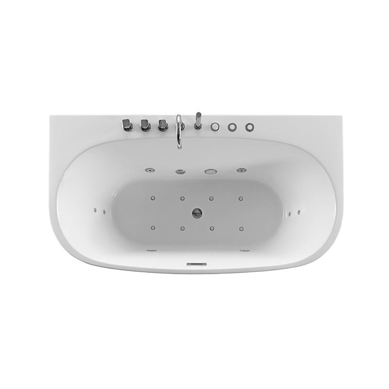 Modern acrylic pre-wall bathtub water and air combination whirlpool