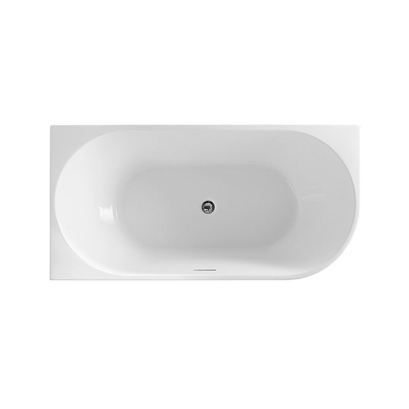 Wall-Mounted Bathtub Back to Wall Left Corner 170 x 80 cm