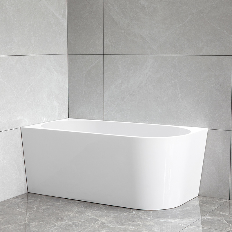 Wall-Mounted Bathtub Back to Wall Left Corner 170 x 80 cm