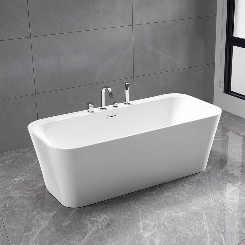 Perfect White Gloss Acrylic Freestanding soaker tub