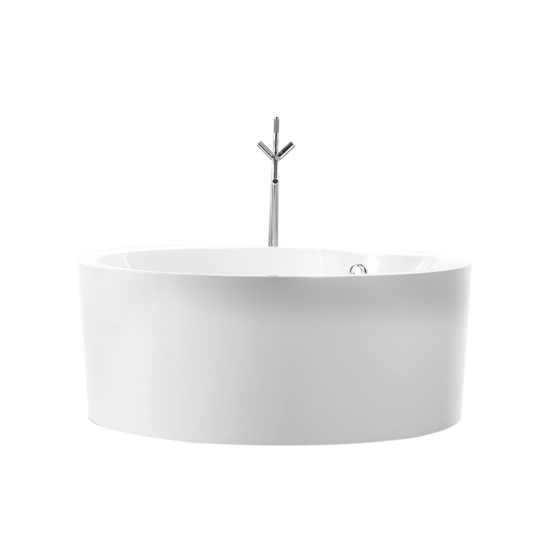 59”/1500mm Large Round Two Person Circular Acrylic Freestanding Bathtub 6810