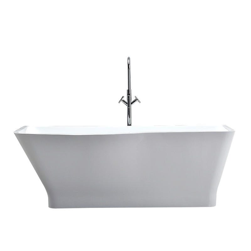 59” 67” Wave Rim Freestanding Acrylic Bathtub 6818
