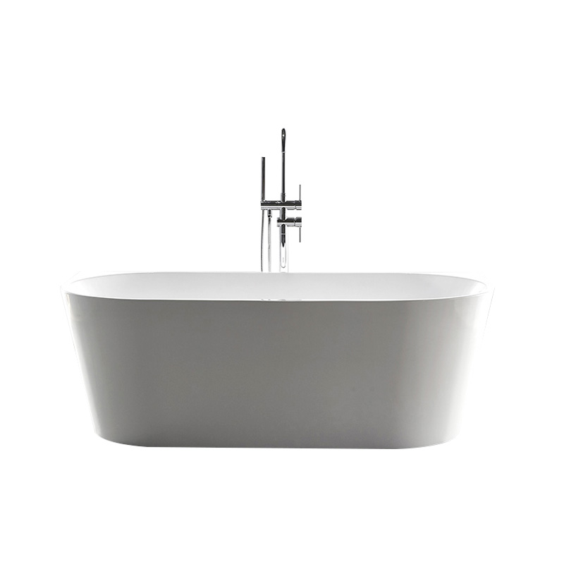 Modern stylish Back to Wall Acrylic Freestanding Bathtub 1300 1400 1500 1600 1700 1800