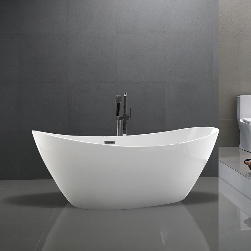 Long boat shaped Slipper Acrylic Freestanding bathtub
