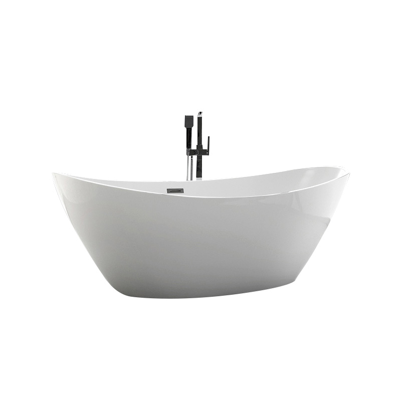 Long boat shaped Slipper Acrylic Freestanding bathtub