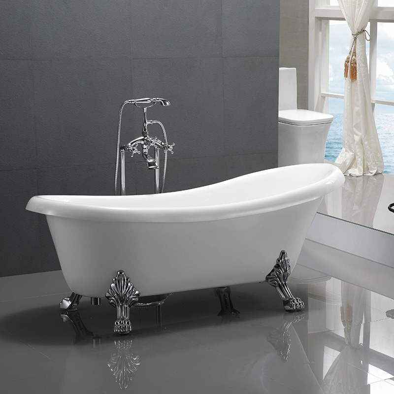 63 in. Vintage Freestanding Soaking Clawfoot tub