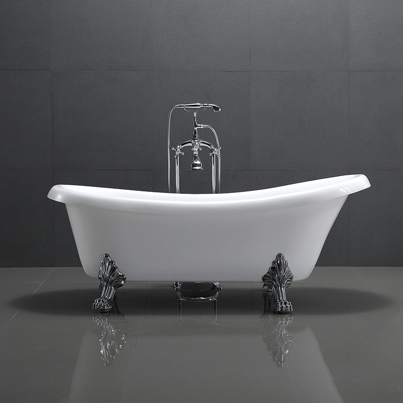 63 in. Vintage Freestanding Soaking Clawfoot tub