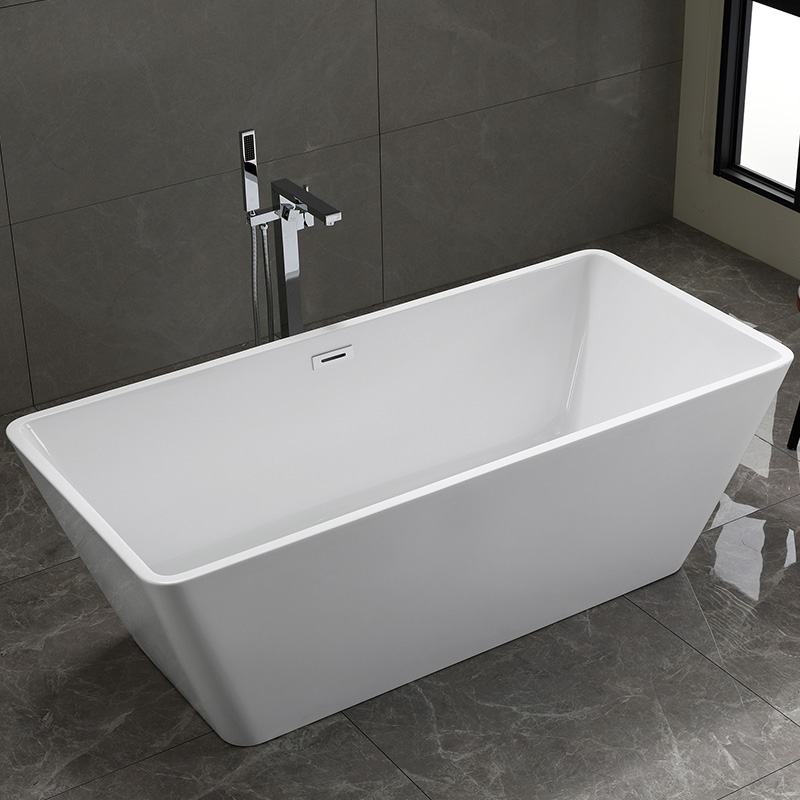 Italy design Rectangular square Acrylic Freestanding Bathtub 1500 1700
