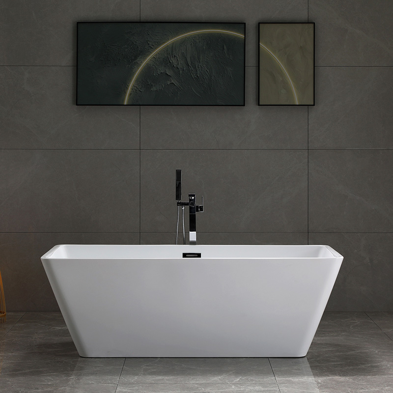 Italy design Rectangular square Acrylic Freestanding Bathtub 1500 1700