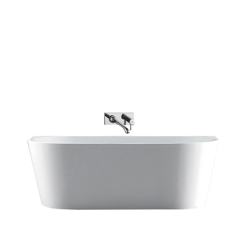 Modern stylish Back to Wall Acrylic Freestanding Bathtub 1300 1400 1500 1600 1700 1800