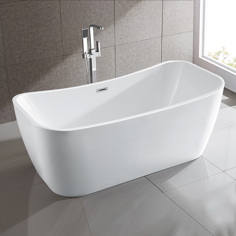 1500mm 1700mm Freestanding Slipper Acrylic Bathroom Tub 6526