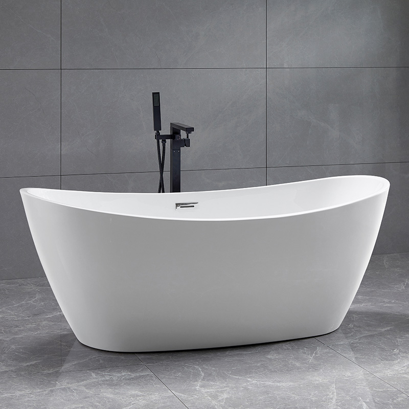 Double ended popular slipper Acrylic freestanding bathtub Stackable 59 67 inch
